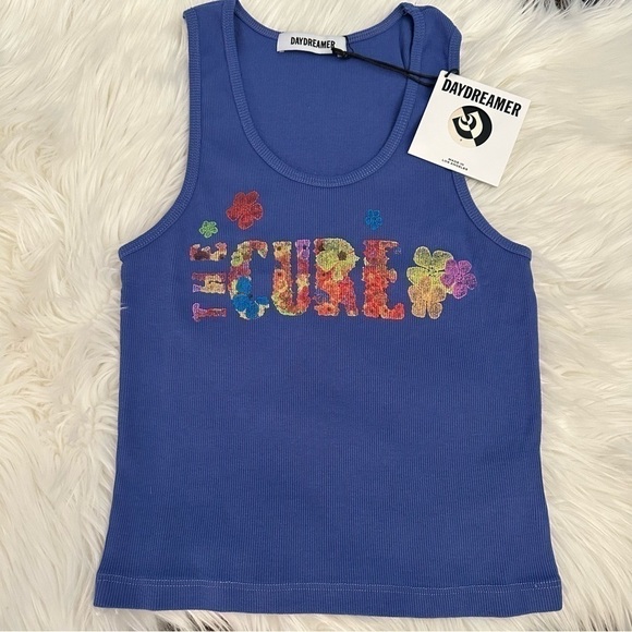 Daydreamer The Cure Flower Of Love Ribbed Tank Top Size Small - Picture 3 of 7